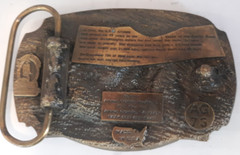 belt buckle 50th anniversary Pearl Harbor 1991 Arroyo Grande 3&Prime; long