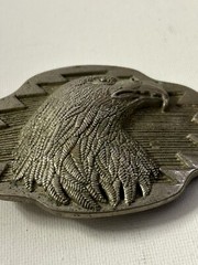 Pewter Color Eagle 3-D Belt Buckle