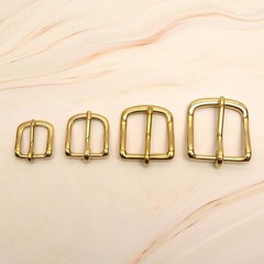 Leather Craft Soild Brass Half Buckle single bar buckle making a belt, strap