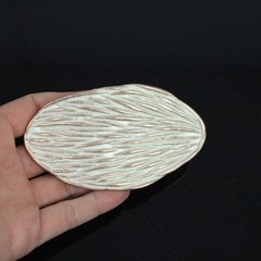 Oval Organic Textured Belt Buckle Belt Buckle Rose Mother of Pearl