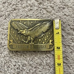 Freedom Is Not Free Brass Belt Buckle