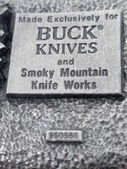 Belt Buckle Buck Knives Pewter Four Generations Smoky Mountain Knife Works