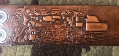 vintage Railroad Buckle and Belt (Siskiyou Buckle Co)