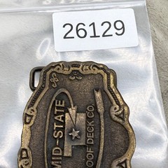 Vintage Hit Mid-State Roof Deck Co. Line USA Belt Buckle