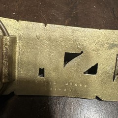 USMC solid brass belt buckle “USMC” in large letters 2” tall & 4”wide unpolished