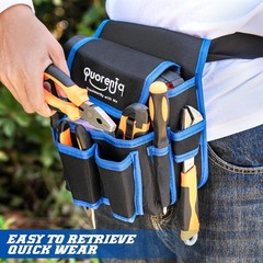 Quorenta Tool Belt for Men: Electrician Pouch with Extra Large, Blue