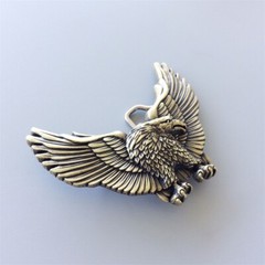 Vintage Bronze Eagle Wildlife Western Cowboy Belt Buckle