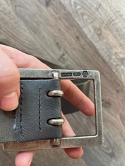 G-Star Raw Leather Belt – Massive Double Pin Metal Buckle Industrial Style sz 95