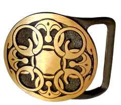 Tech Ether Guild « Baldric » Brass Belt Buckle 1975… New Old Stock Vintage