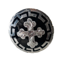 Western Mens Belt Buckle 3.25 x 3.25 in Southern Cross Cowboy Black Silver 1.5