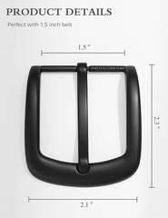 1.5 inch Belt Buckle-Single Prong Square Replacement Buckle for Formal & Casual
