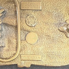 Vintage 1984 Bergamot Brass Works U-149 Steam Train 5473 Belt Buckle