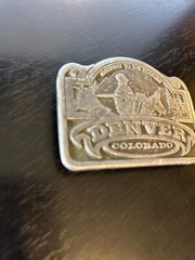 Vintage Collectible Denver Colorado CDC Metalworks 1974 Belt Buckle