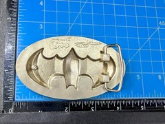 Batman Dc Comics Superhero S07 Black & Grey Raised 3D GTO Oval Belt Buckle