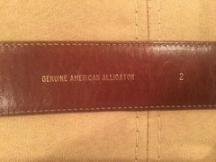 Huge Kieselstein-Cord Sterling Alligator Buckle With Brown Alligator Belt Size 2