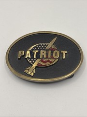Patriot Missile Belt Buckle Brass 1988 Limited Edition