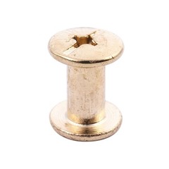15pcs 5mmx8mm brass plated binding Chicago screw for wallet gu1992