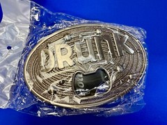 DRUNK NOS Funny Humor Novelty Belt Buckle with Bottle Opener