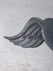 VALENTINES WINGED HEART Belt Buckle Love Wings Rock GREAT AMERICAN Pewter Biker