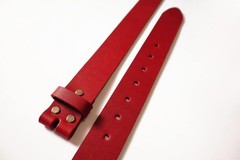 1.5 inch Men&rsquo;s Cowhide Geniune Leather Belt 38mm 40 (Waist 40), Red