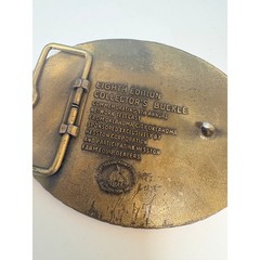 Vtg 1982 Hesston National Finals Rodeo Belt Buckle NFR All Around Cowboy Brass