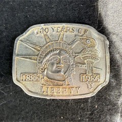100 Years of Liberty 1886-1986 Statue of Liberty Metal Buckle Silver/Gold