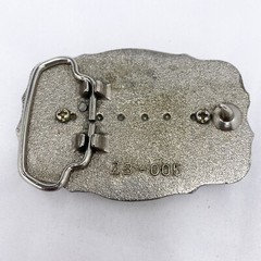 Vintage Western Belt Buckle Buffalo Nickel Metal ZB-005 3×2” Silver Toned USA