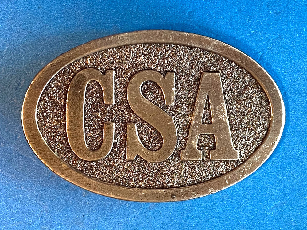 Vintage CSA Confederate States Of America Belt Buckle Georgia Florida Alabama Ar
