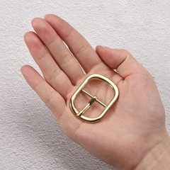 4Pcs 0.94&Prime; Single Prong Belt Buckle Oval Center Bar Buckles for Belt, Gold