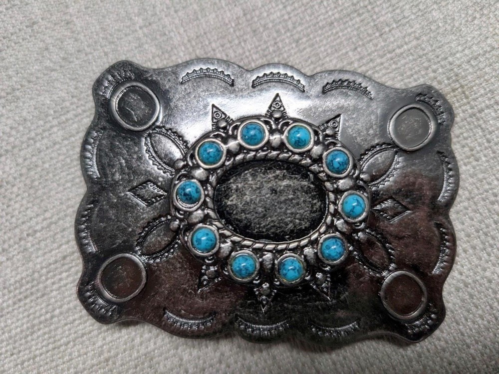 vintage style NATIVE AMERICAN navajo indian SOUTHWESTERN replica belt buckle y2k