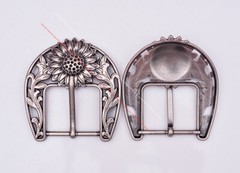 Western Cowboy Sun Flower Single Prong Wide Pin Belt Buckle Replacement fit 38mm