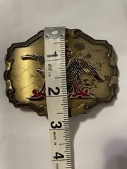 Vintage Anheuser Busch Flying Eagle Logo Belt Buckle Raintree Buckles 1977
