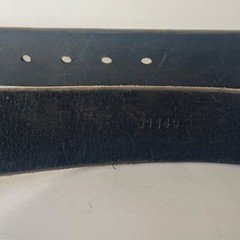 Rare Vintage 1995 Made in USA 3D “By Land Sea Air” Belt Buckle + Leather Belt 46