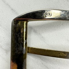 Vintage Silver Gold Tone Simple Rectangle Belt Buckle Fits 1.75&Prime; Belt