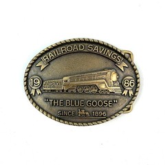 Railroad Savings The Blue Goose Since 1896 Metal Collector&rsquo;s Belt Buckle