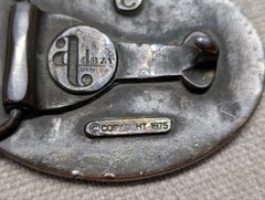 1970s vintage BUFFALO NICKEL belt buckle BRONZE heavy brass WESTERN cowboy
