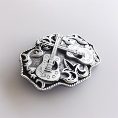Western Zinc alloy Leather Belt Buckle Guitar Country Music Hot Shape Pattern