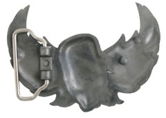 Music Microphone with Flying Wings Metal Belt Buckle
