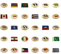 World Flag Belt Buckles Usa America Texas Cowboy Rodeo Silver Metal Vintage New
