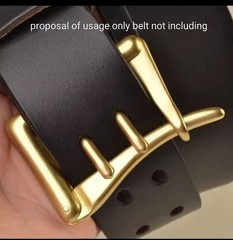Solid Brass 40mm Quick Release FireFighter Belt Buckle 2 Prong Men&rsquo;s Belt Buckle