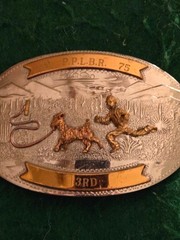 Vintage P.PL.B.R German Silver Belt Buckle (O-17)