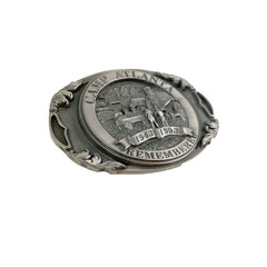 Vintage Camp Atlanta Remembered 1943-1993 3D Metal Belt Buckle #54 Dart