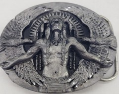 Indian & Eagles Belt Buckle [kw385]