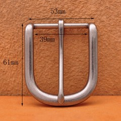 Solid Antique Silver Prong Pin Buckle Men Leather Belt Replacement Buckle 39mm