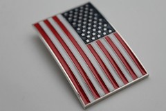 Men Women Silver Metal Western Belt Buckle United States America Flag USA July 4