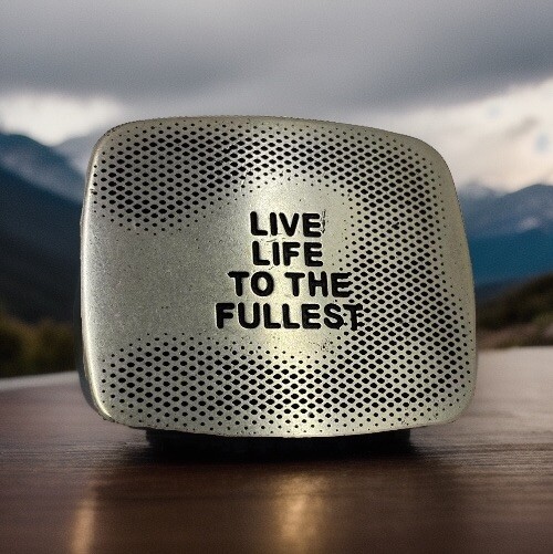 Brighton Buckle LIVE LIFE TO THE FULLEST for 1 3/8&Prime; Belt New without tag