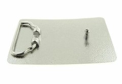 Blank Rectangle Shiny Finish Metal Belt Buckle