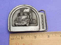 KENWORTH Tonkin 1985 B-42 Pewter Belt Buckle Semi Truck Trucker Vintage