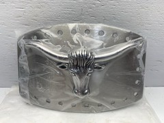 Vintage Longhorn Steer Belt Buckle Rancher Cowboy Western New In Package!
