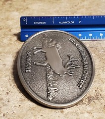 NRA WITTINGTON CENTER SPONSOR BELT BUCKLE estate Western cowboy vintage Elk